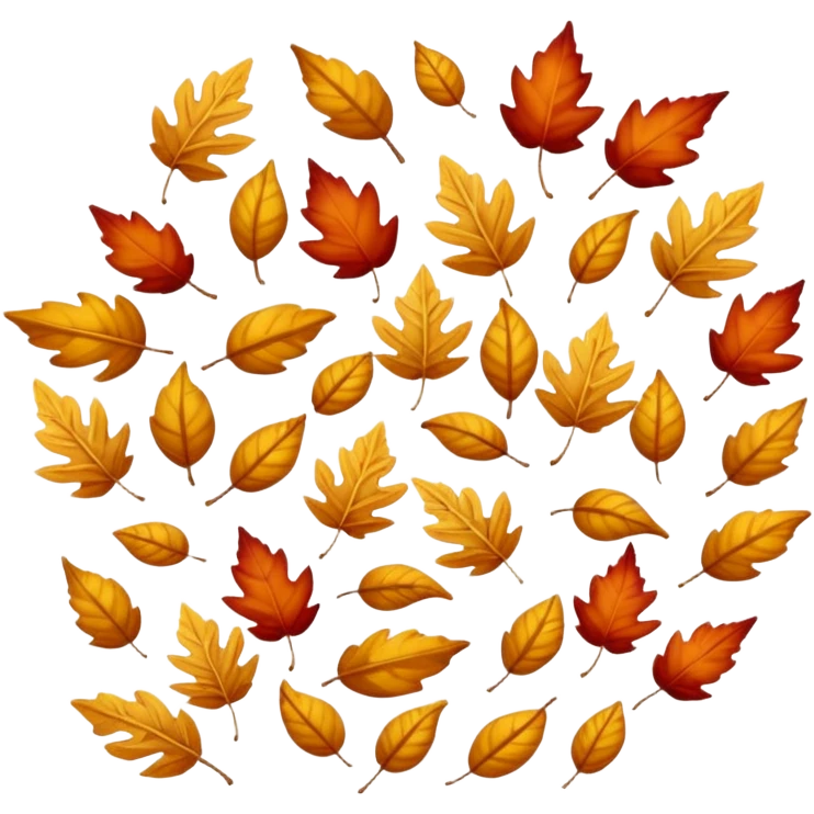 Falling golden leaves emoji
