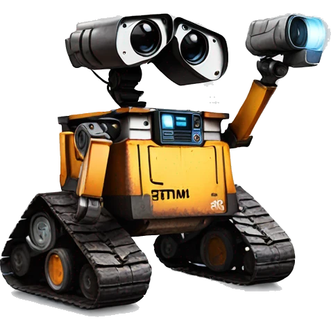 wall-e taking picture emoji