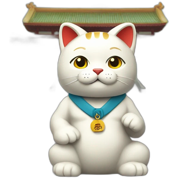 maneki neko going to university emoji