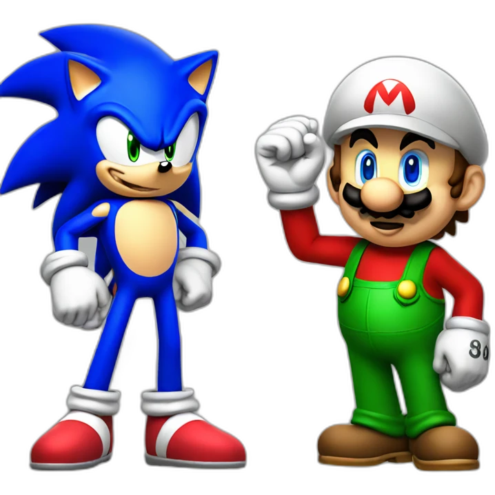 Sonic vs Mario emoji