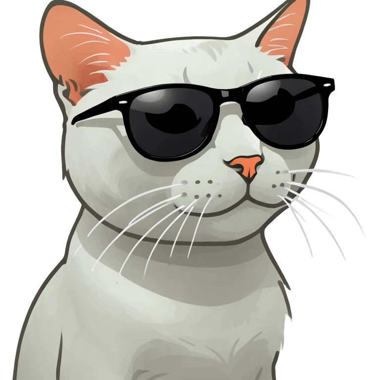 Cat with sunglasses emoji