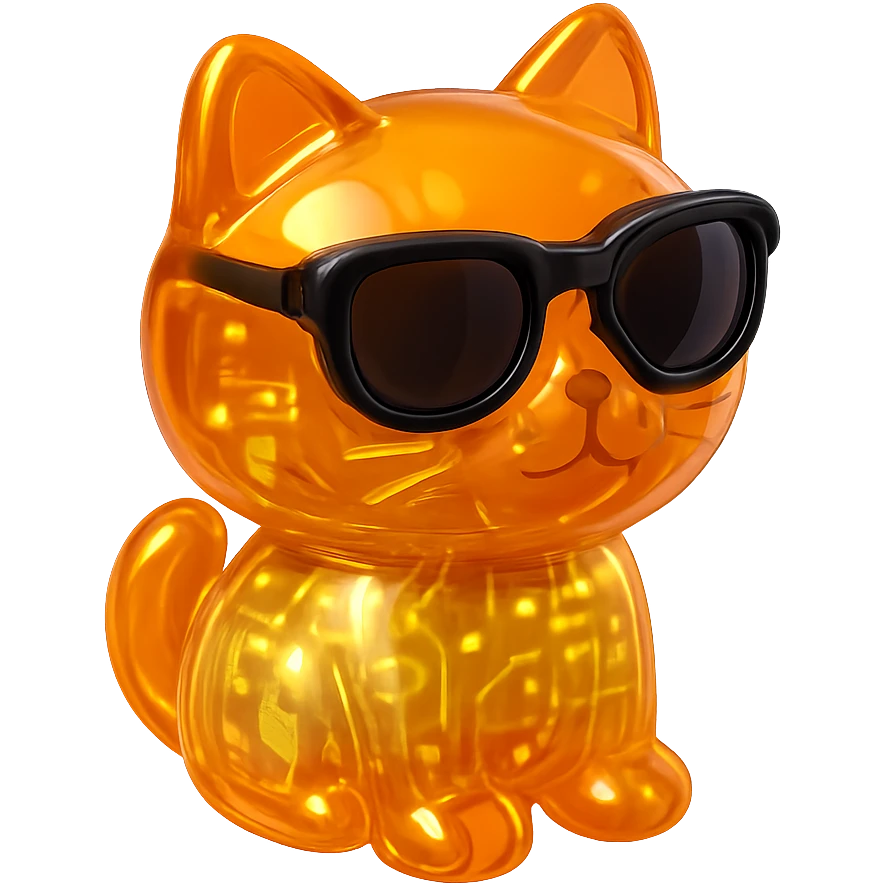 Cat wearing sunglasses emoji