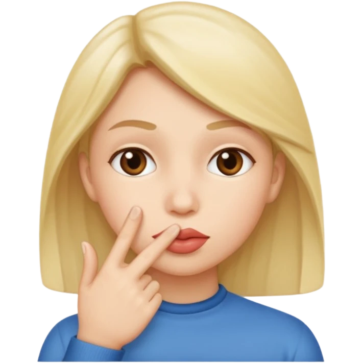 Le doigt sur les leves  emoji