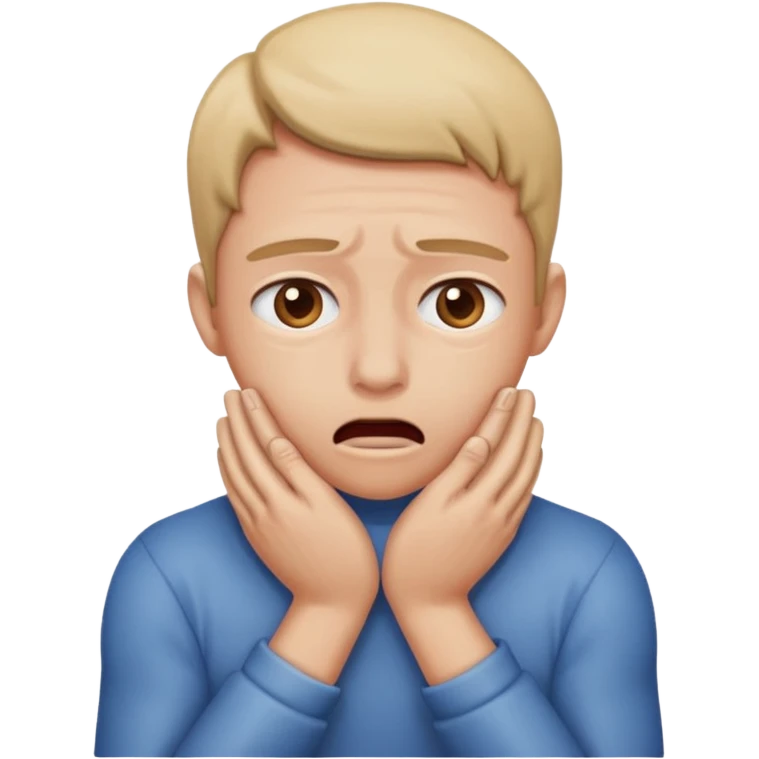 A head with hands choking them emoji