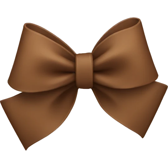 Brown bow emoji