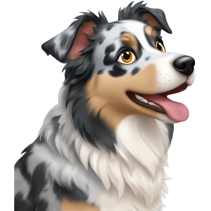 Blue Merle Australian shepherd mixed with a husky emoji