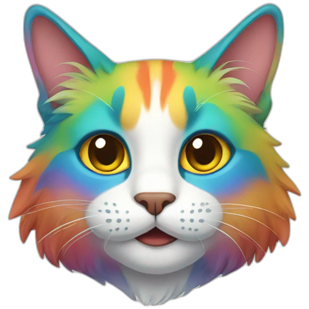 multicolor cat emoji