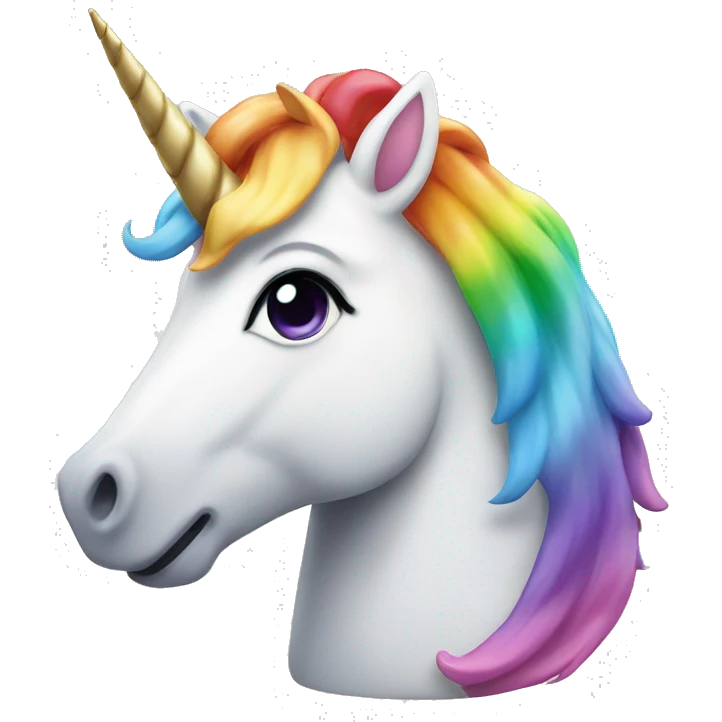 Unicorn on a rainbow  emoji