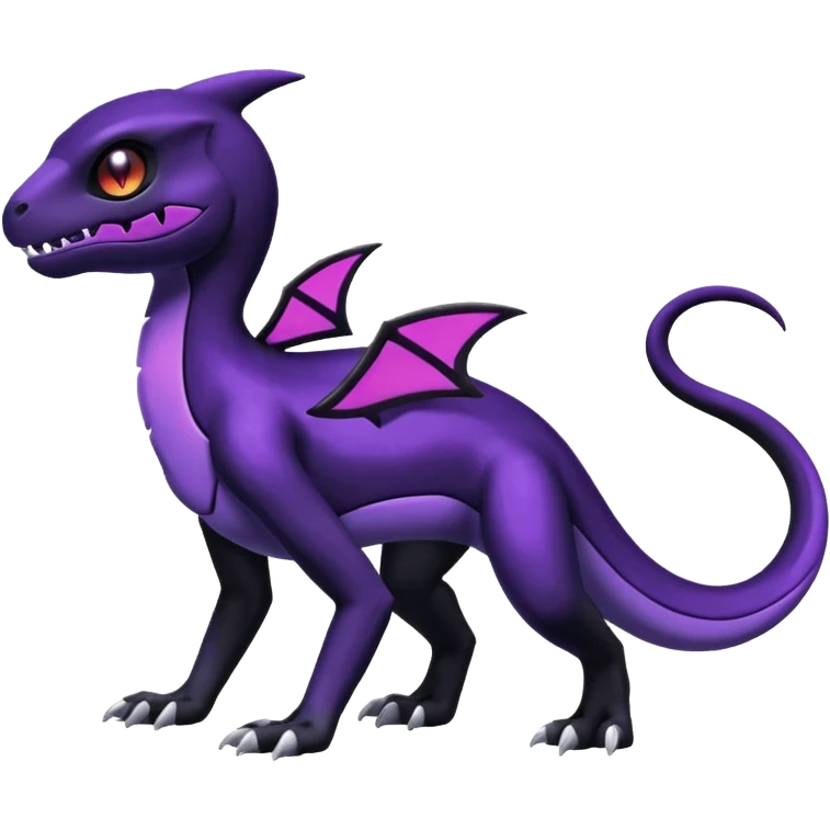 Shiny Duskull-Salandit-Umbreon-Charmeleon-Fakémon-hybrid-creature (full body)  emoji