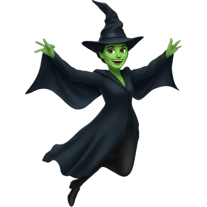 Elphaba flying emoji