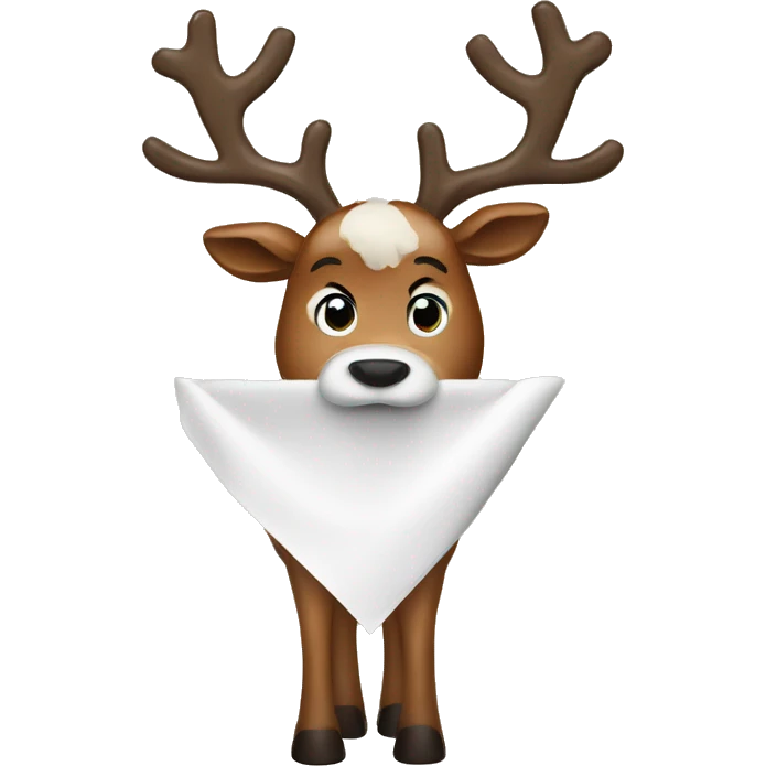 Reindeer holding a napkin emoji