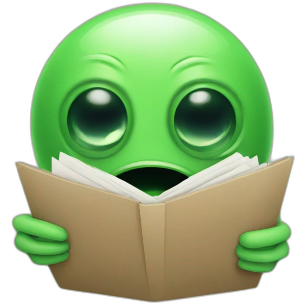 Alien Frustrated from spam inbox emoji