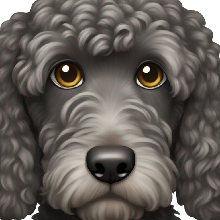 Black cockapoo emoji