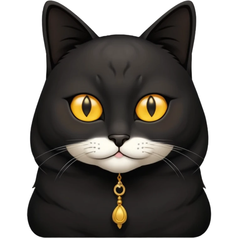 Buddhist cat black emoji