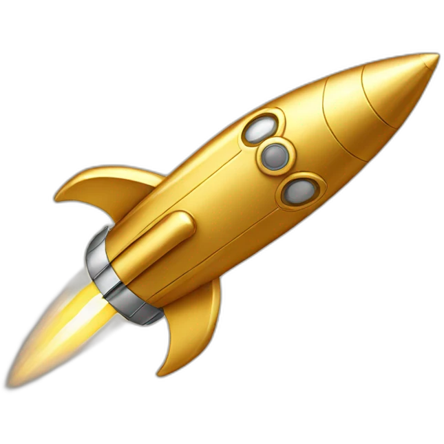 Golden rocket emoji