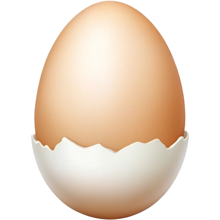 a fresh egg with shell emoji