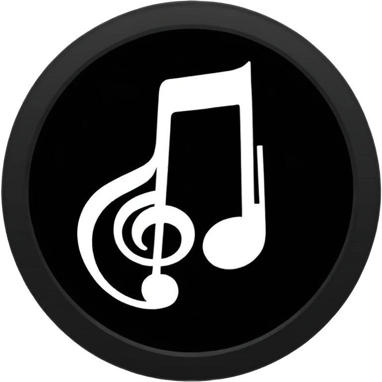 Make a music emoji ♪ in dark circle  emoji