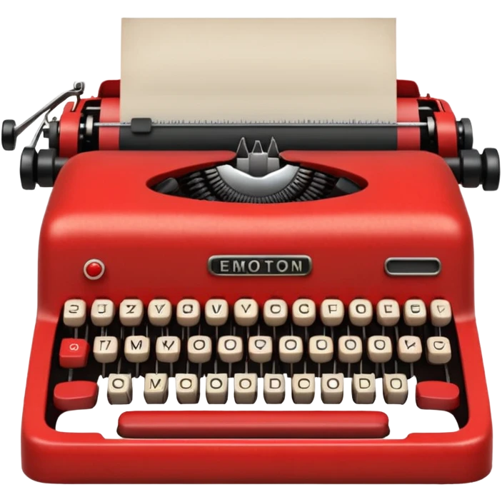 red typewriter emoji
