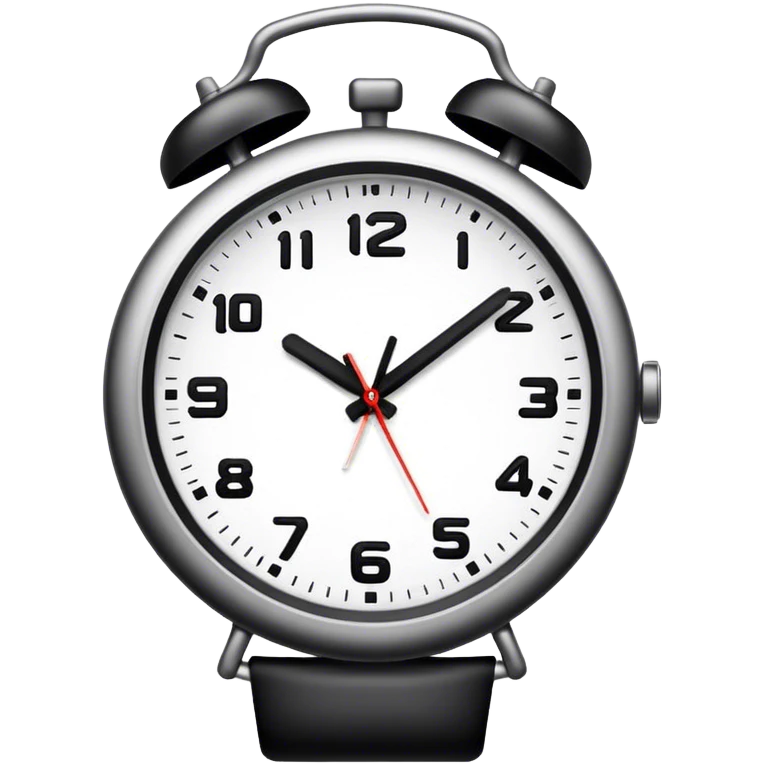 Reloj black and white  emoji