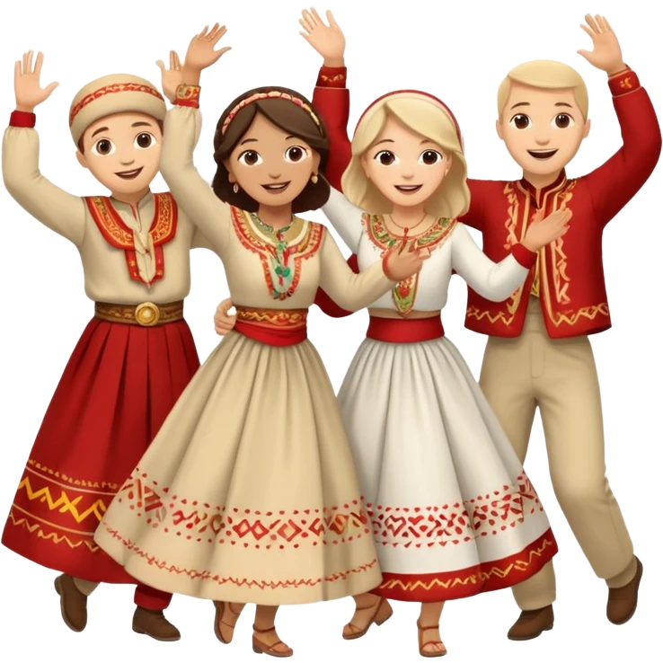 I want an emoji with people making a “horă” emoji