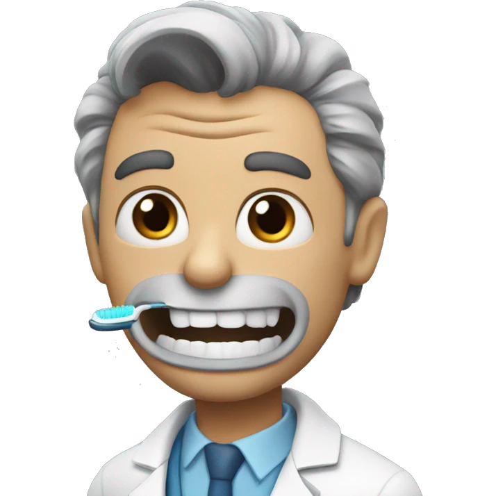 a doctor who brushes his teeth emoji