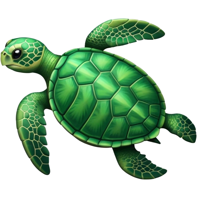 Can you please generate a simple turtle emoji like a sea turtle but viewed from above emoji