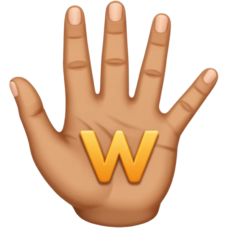 W hand sign emoji