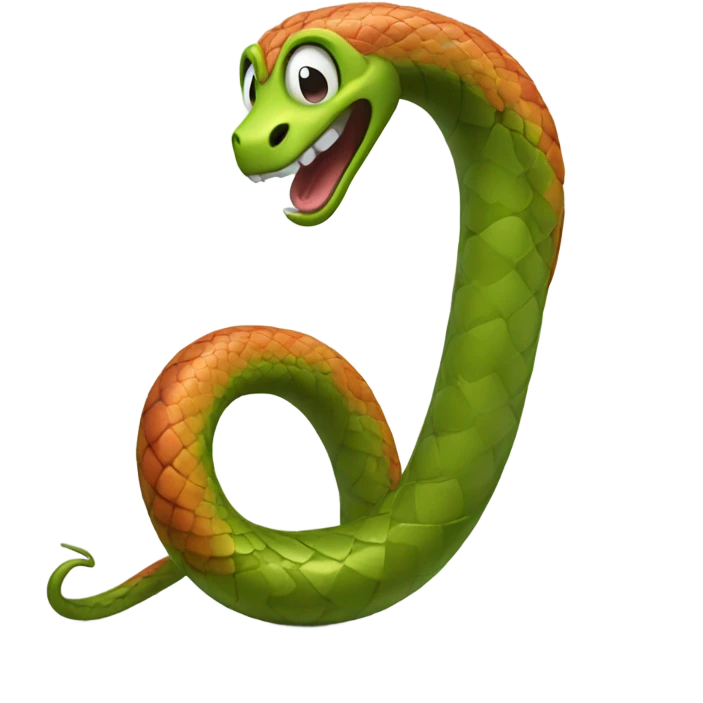 Dancing snake with Mohawk  emoji