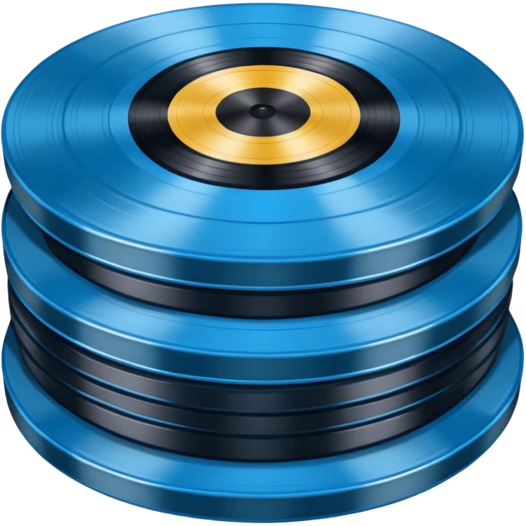 Stacked Vinyl Records blue emoji