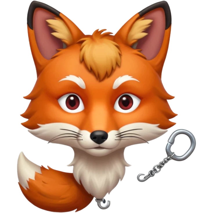 A red fox with a eye patch and a hook  emoji