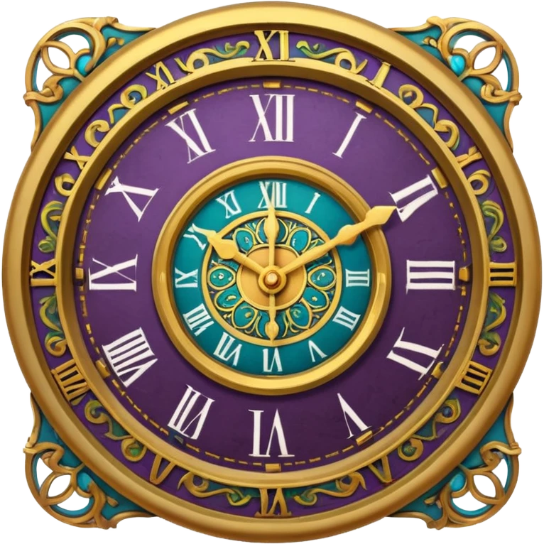 ancient colorful clock emoji