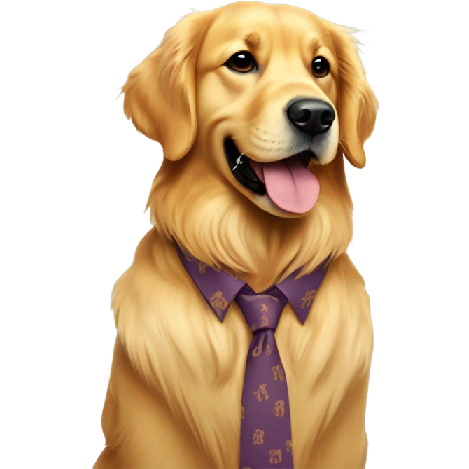 Golden retriever wearing a shirt that says “jerk” on the shirt emoji