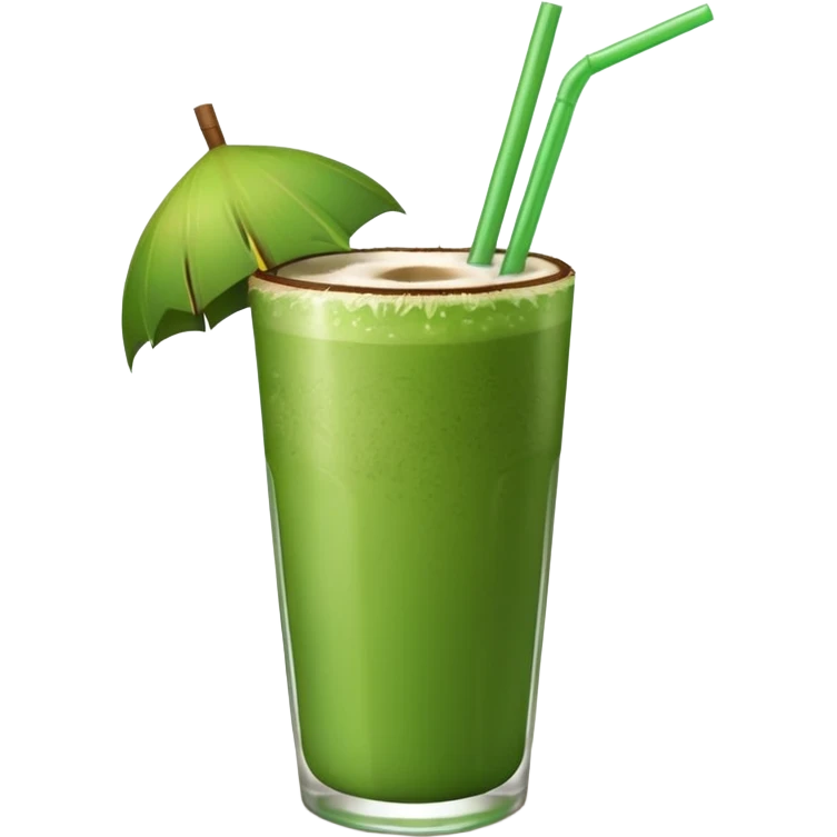 green coconut drink emoji