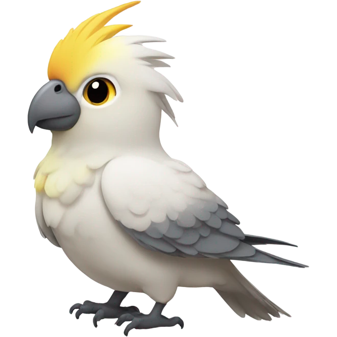 cockatiel white celabrating new year emoji