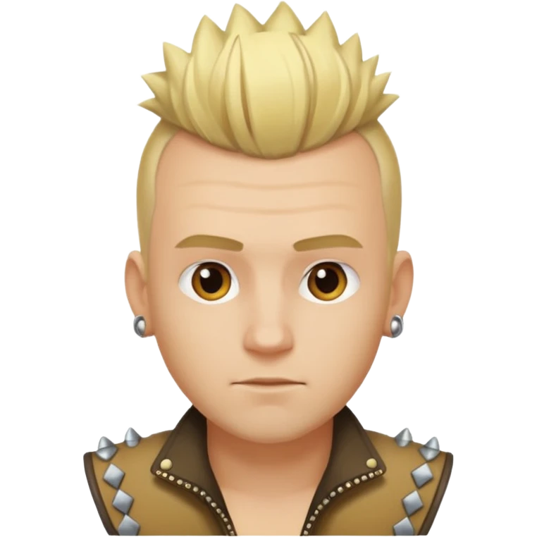 Man with blond hair mohawk style emoji