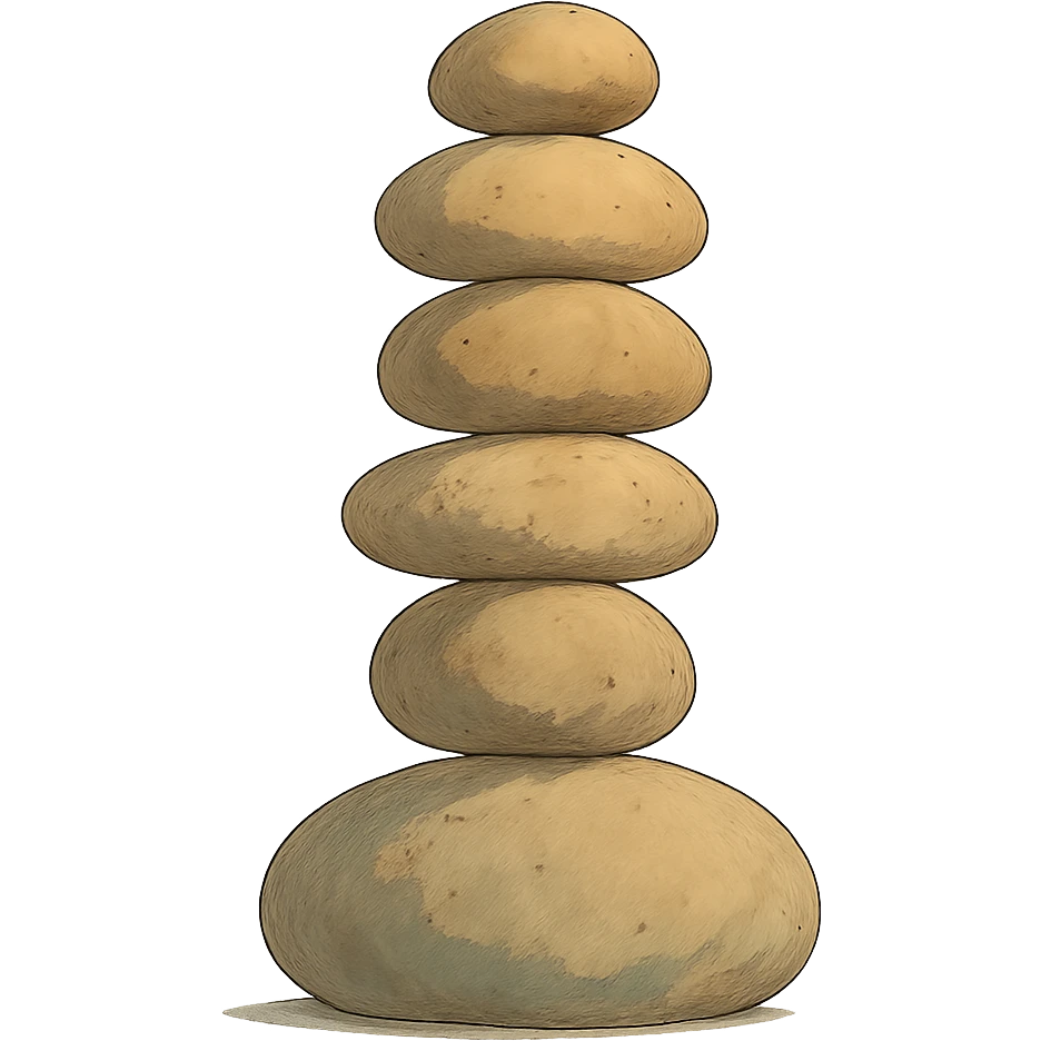 stability balanced stones or pillar emoji