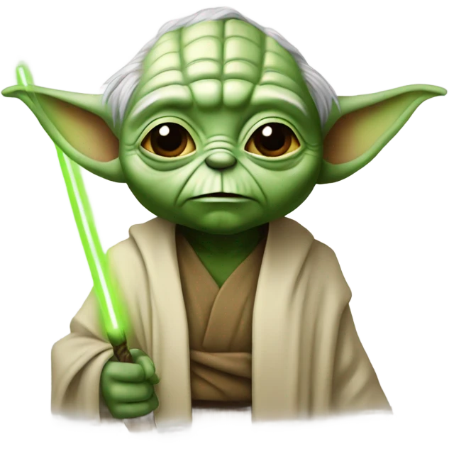 Yoda with fade emoji