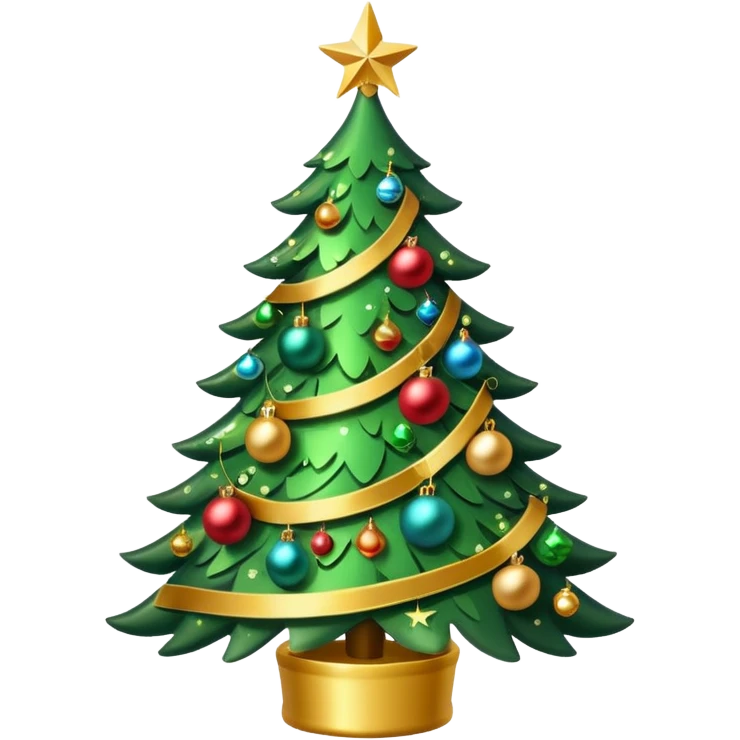Create a sparkling Christmas tree emoji emoji