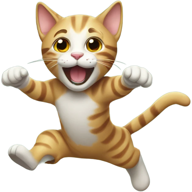 Jumping cat emoji