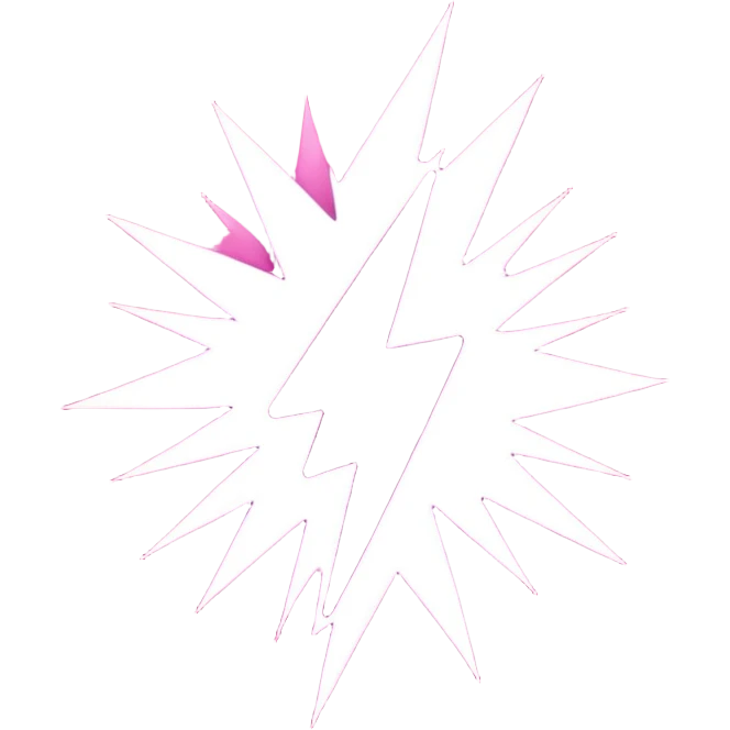 pink lightning emoji