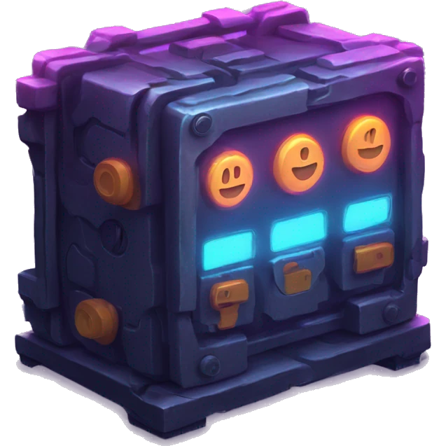 resources glowing neon emoji