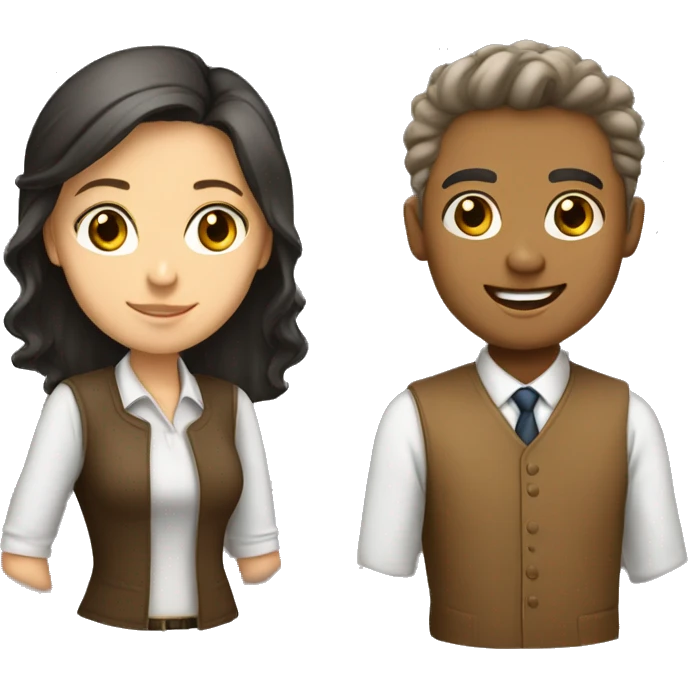 scholars male and female young emoji