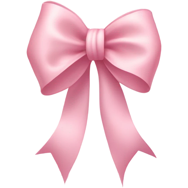 light pink ribbon bow emoji