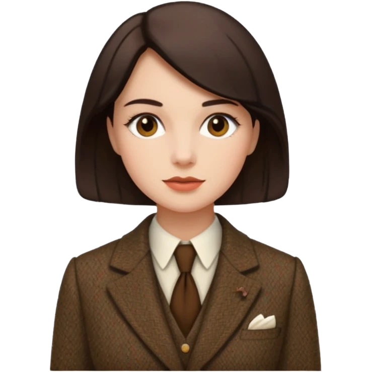 Old british vibe suit woman emoji