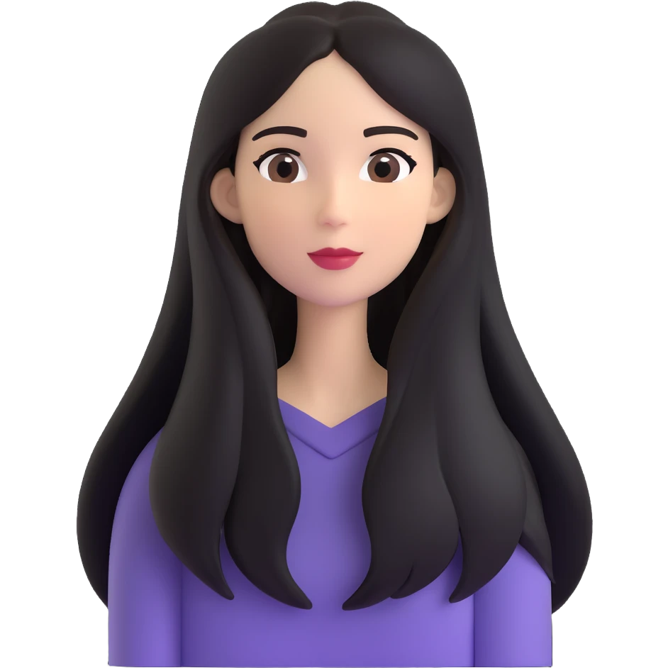 A dark long hair woman  emoji