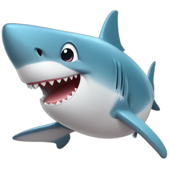 Shark putting on sunscreen emoji