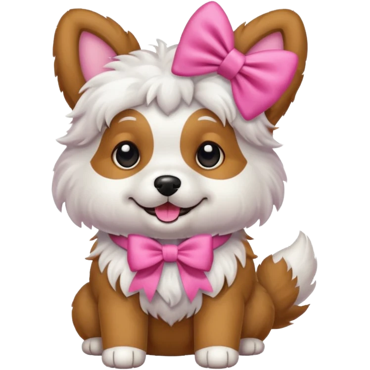 Dog with pink bow emoji