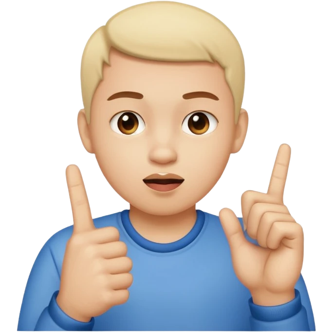 Doing the middle finger while making a sweet face emoji