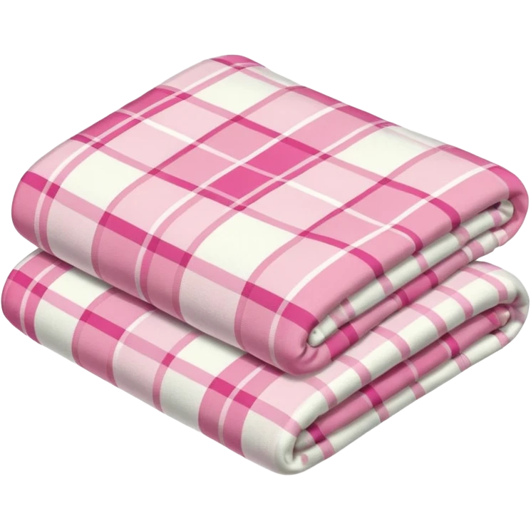Plad white and pink blanket folded  emoji