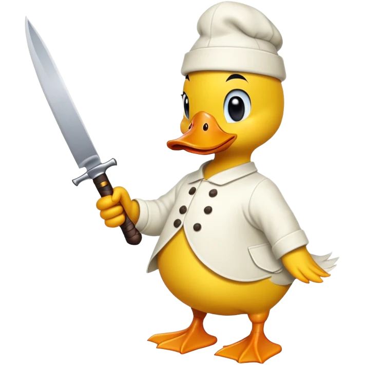 Kwai duck with a knife emoji